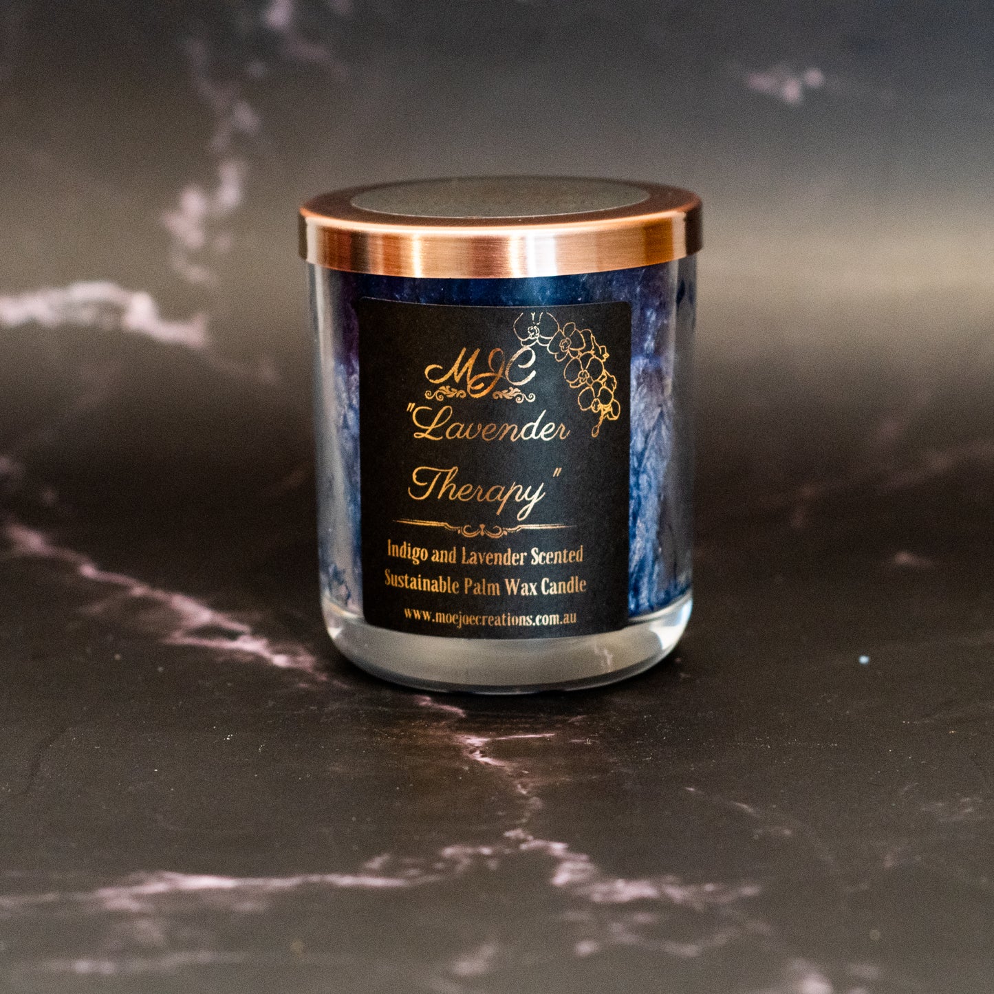 Indigo Lavender Scented Palm Wax Medium Jar Candle 285g/10oz