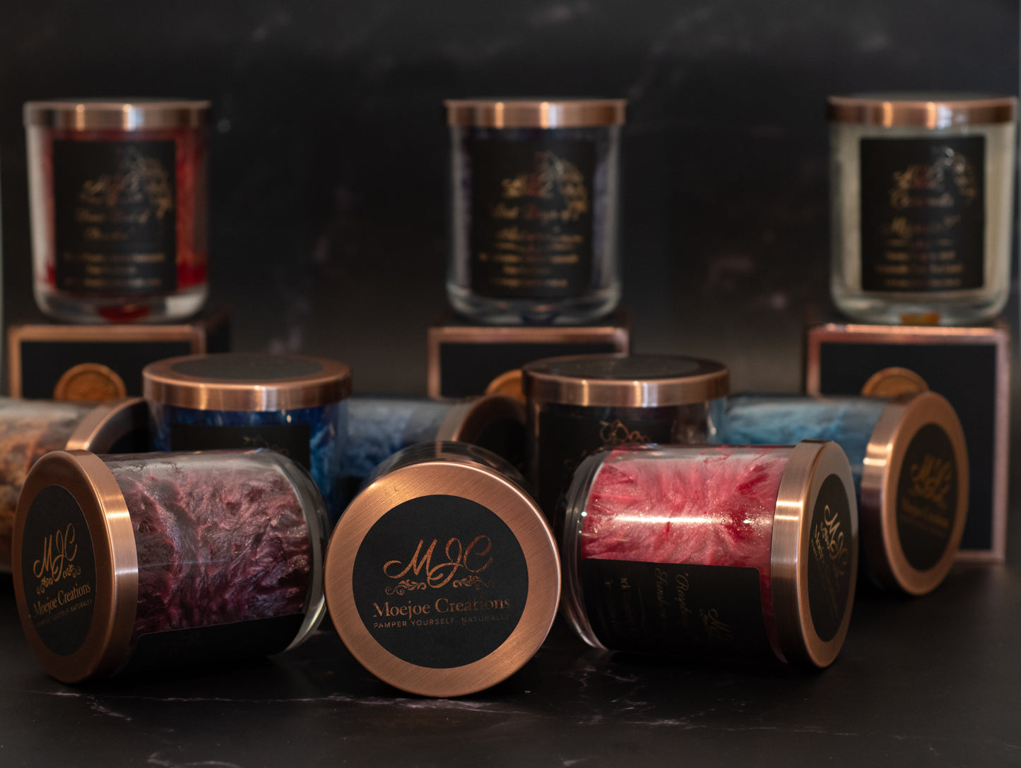 Black Raspberry and Vanilla Scented Palm Wax Medium Jar Candle 285g/10oz