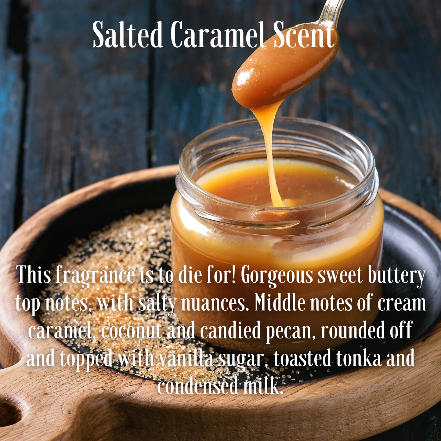Salted Caramel Fragrance Soy Wax Travel Tin Candle Available in Four Sizes