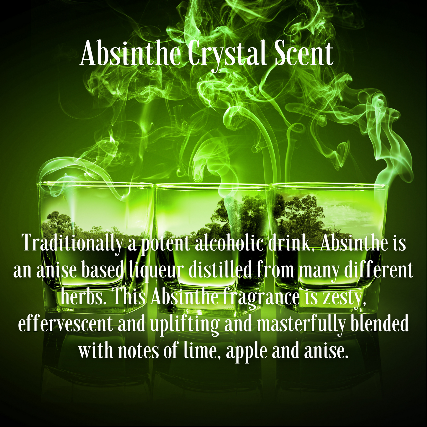 Absinthe Crystal Scented Palm Wax Medium Jar Candle 285g/10oz