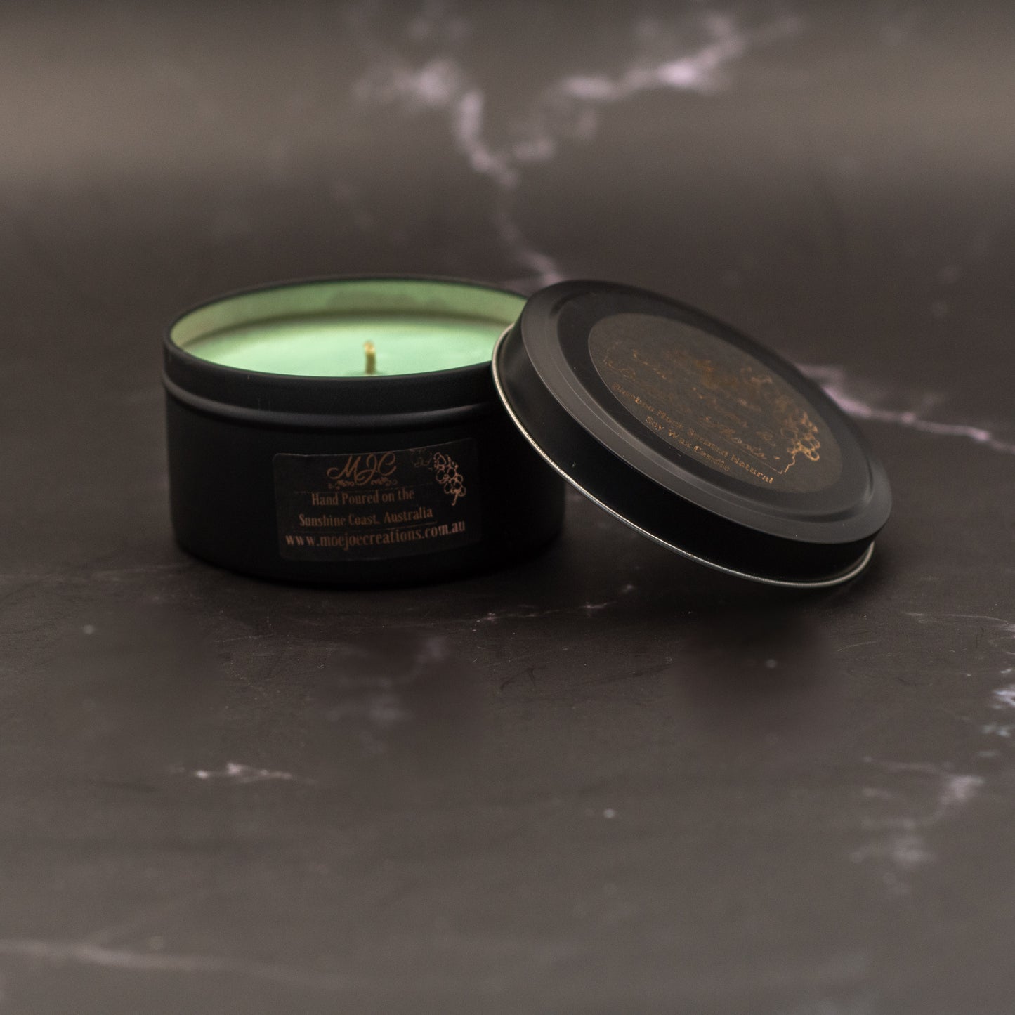 Bamboo Musk Fragrance Soy Wax Travel Tin Candle Available in Four Sizes