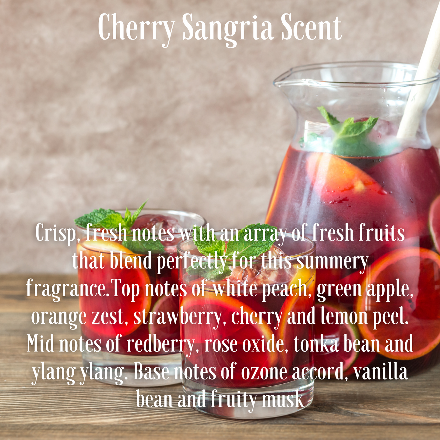 Cherry Sangria Fragrance Soy Wax Travel Tin Candle Available in Four Sizes
