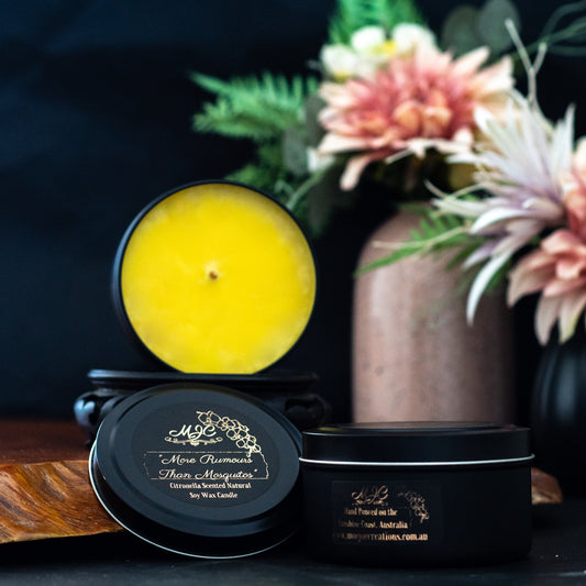 Citronella Fragrance Soy Wax Travel Tin Candle Available in Four Sizes