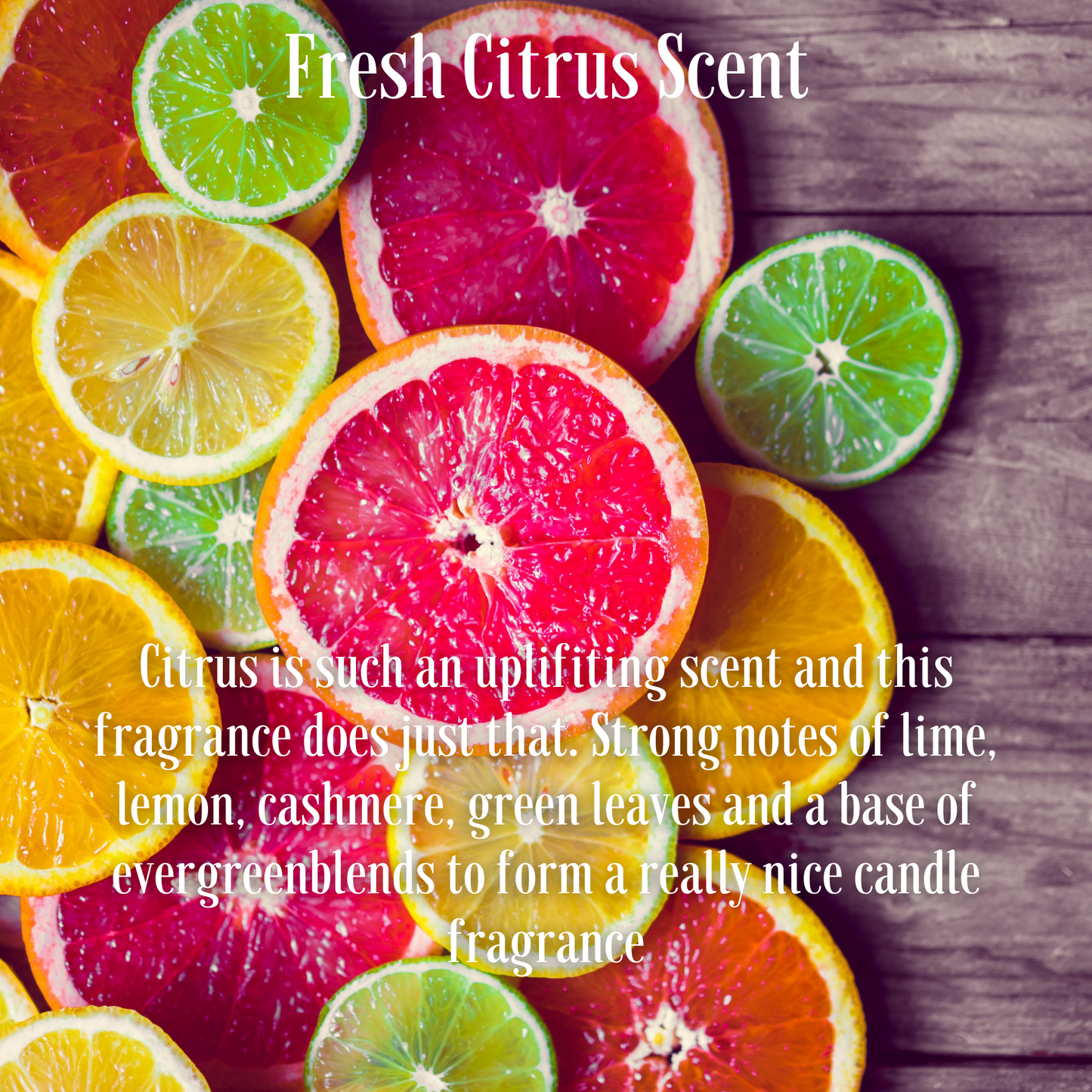 Fresh Citrus Fragrance Soy Wax Travel Tin Candle Available in Four Sizes