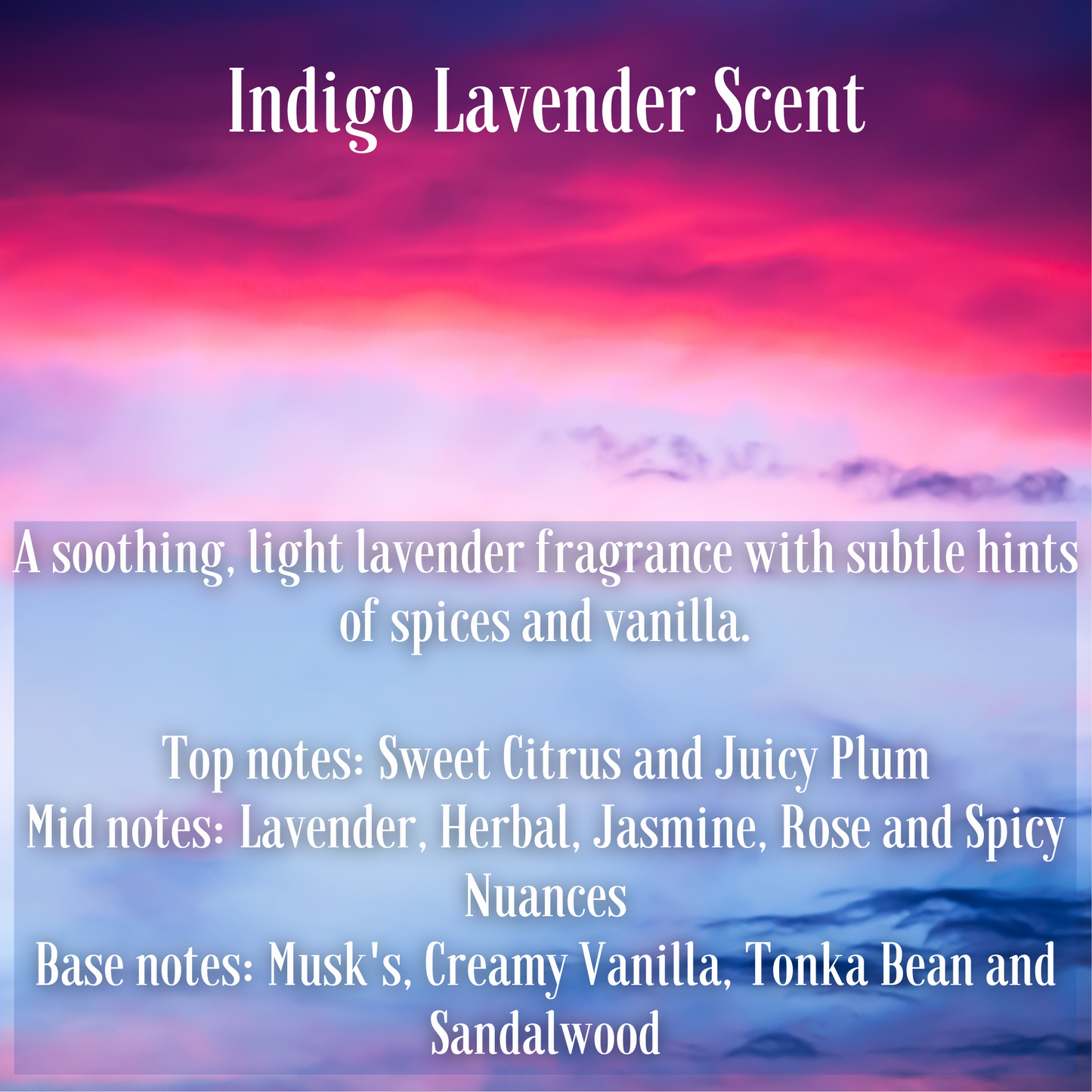 Indigo Lavender Scented Palm Wax Medium Jar Candle 285g/10oz