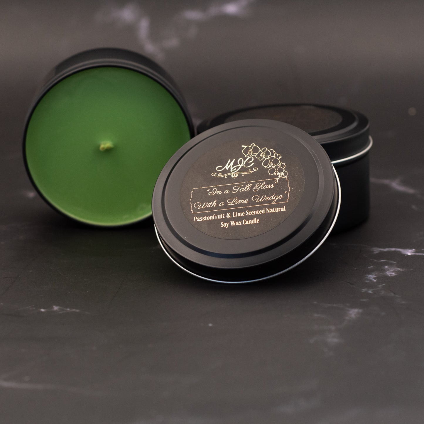 Passionfruit and Lime Fragrance Soy Wax Travel Tin Candle Available in Four Sizes